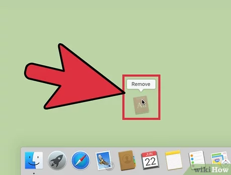 How to remove an app from mac dock settings